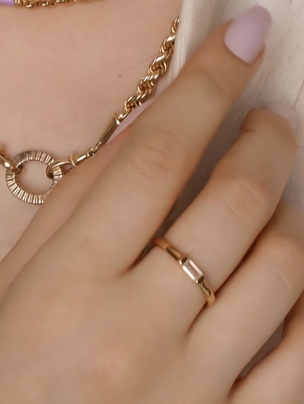 Raven James - Eadie Ring - Gold Over Sterling & Crystal - Size 8